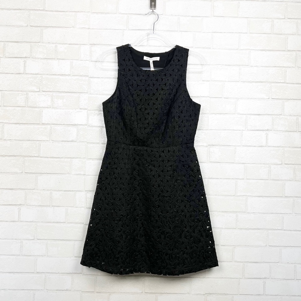 BCBGeneration Black Eyelet Mini Dress New